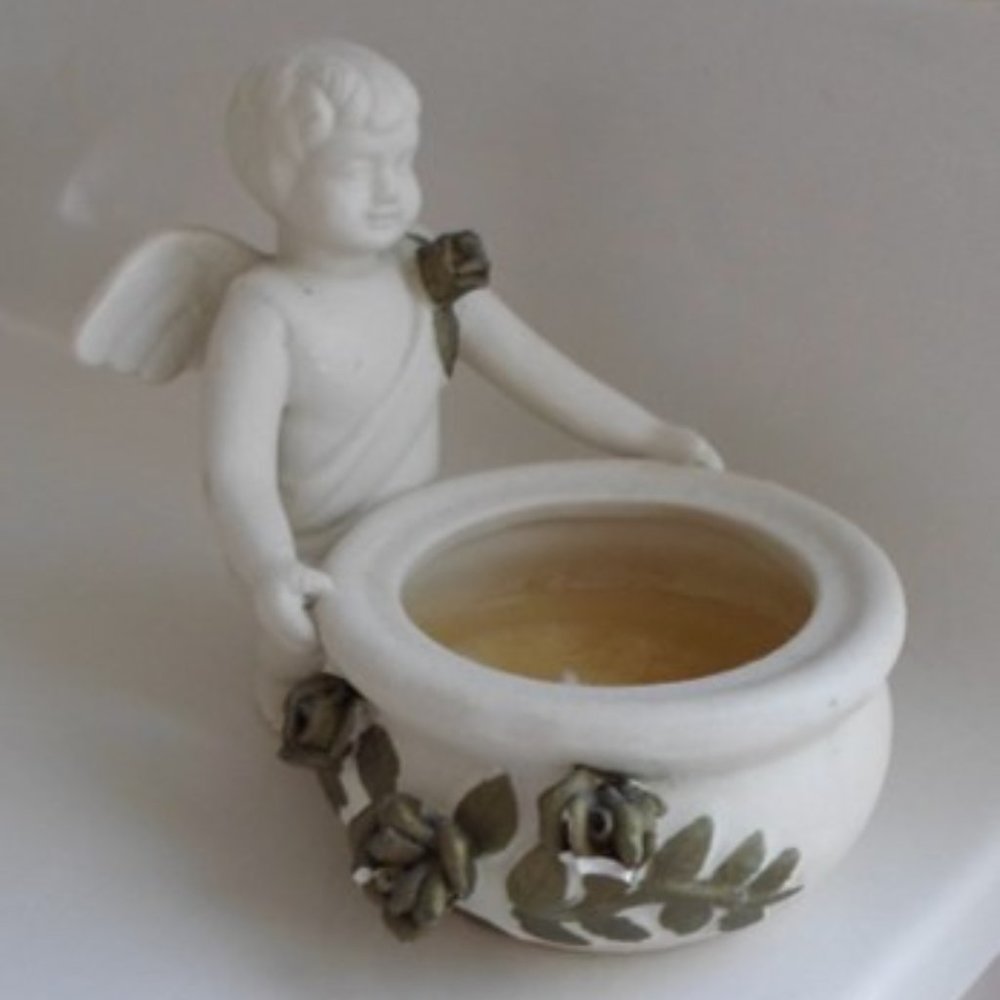 Cherub Figurine & Candle Holder